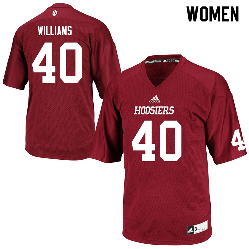 Women #40 Cameron Williams Indiana Hoosiers College Football Jerseys Sale-Crimson